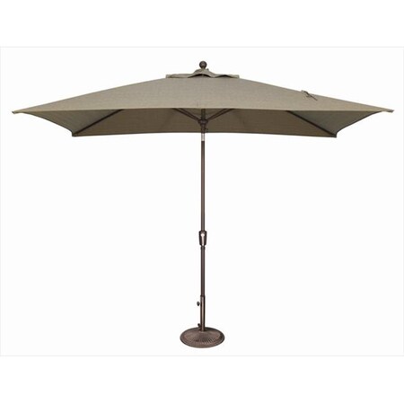 Simplyshade SimplyShade 6 x 10 ft. Rectangle Push Button Tilt Market Umbrella  Taupe SSUM92-6X10RT00-D3474